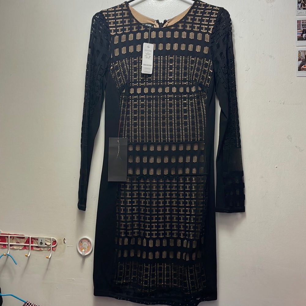 Bebe black lace dress